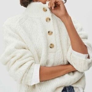 *Host Pick* Everlane Lofty Knit Henley Alpaca Blend Sweater